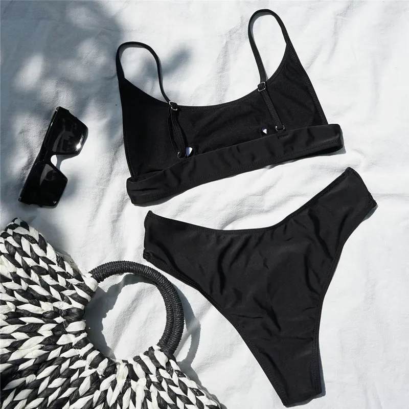 

2020 new leopard print two-piece swimsuit women's high waist bikini swimsuit beach casual swimsuit women's Brazilian bikini
