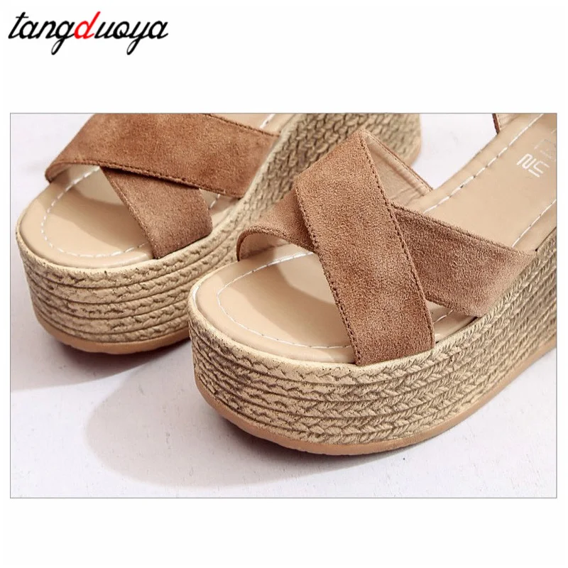 Босоножки женские на танкетке сандалии с открытым носком летняя повседневная