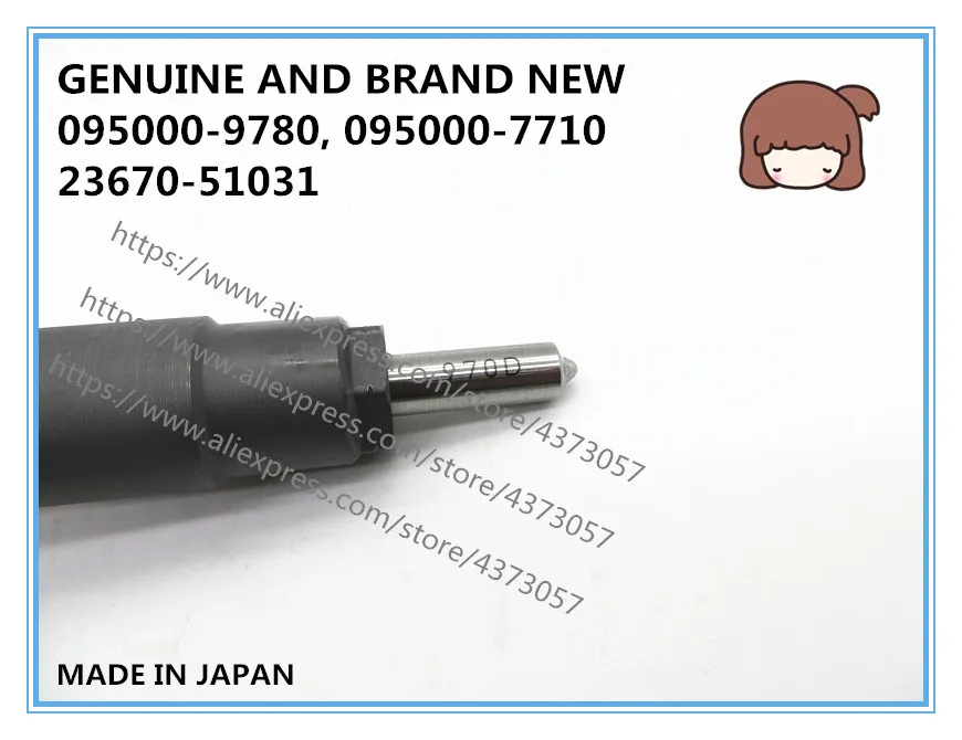 Оригинальный и совершенно новый инжектор дизельного топлива 095000 9780 9730 23670 59035 59036