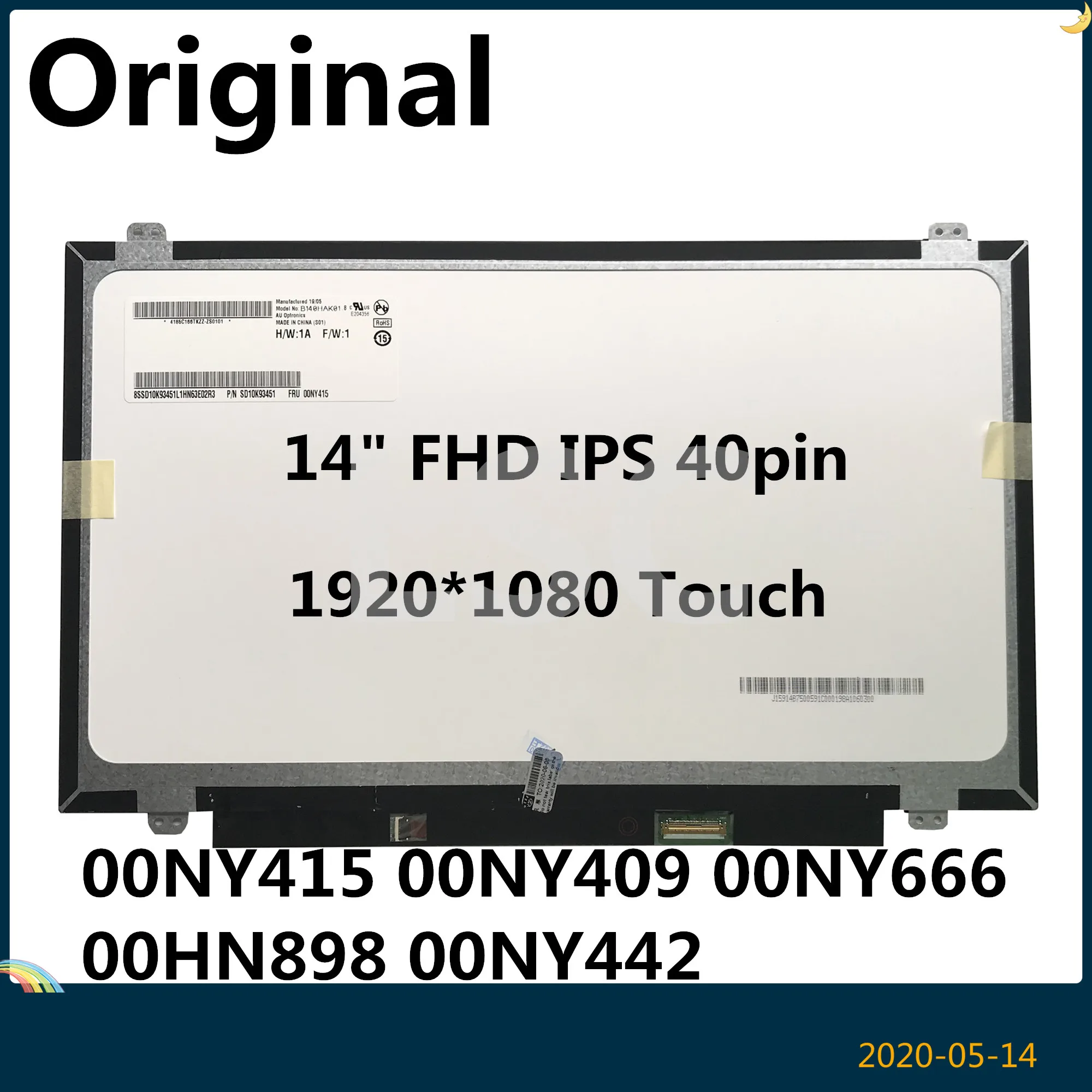 СОП оригинальный LP140WF5-SPB3 для LenovoThinkPad T460S ноутбук 14 &quotFHD IPS сенсорным ЖК-дисплеем