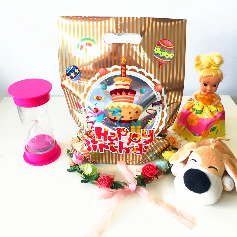 10 шт. алюминиевый пластиковый пакет с ручками для дня рождения рождественские