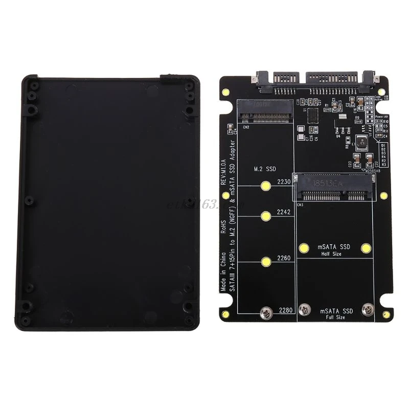 2 в 1 адаптер NGFF M.2 B + M Key Mini PCI E или mSATA SSD к SATA III для Full Msata SSD/ 2230/2242/2260/22x80 M2|Платы
