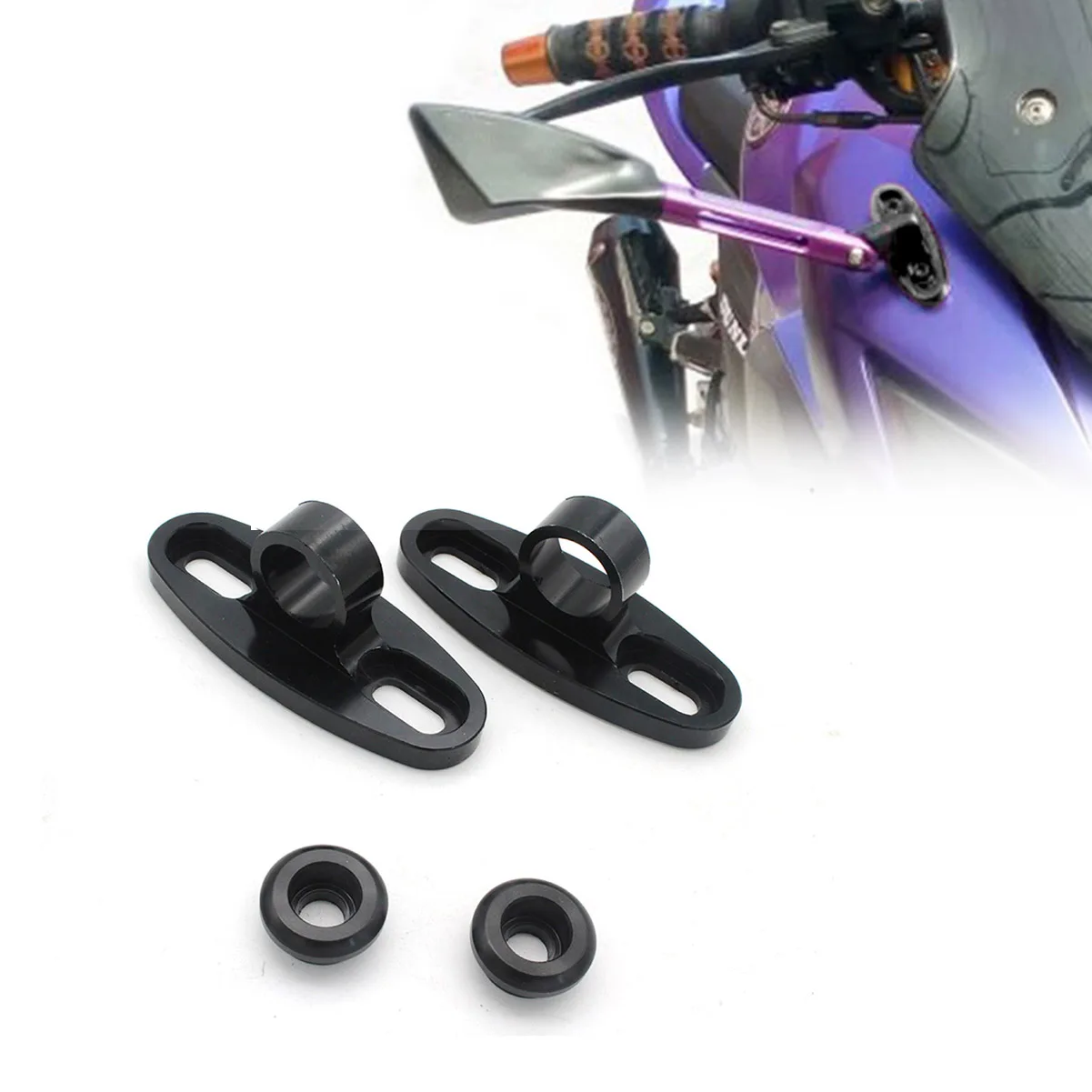 CNC 2 шт. держатель зеркал заднего вида адаптер Монтажная посуда для BMW R1200GS R1250GS LC