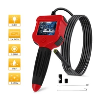 digital borescope 2 4 inch color lcd endoscope camera 5 5mm 8mm ip67 waterproof semi rigid snake camera with 6 led for car