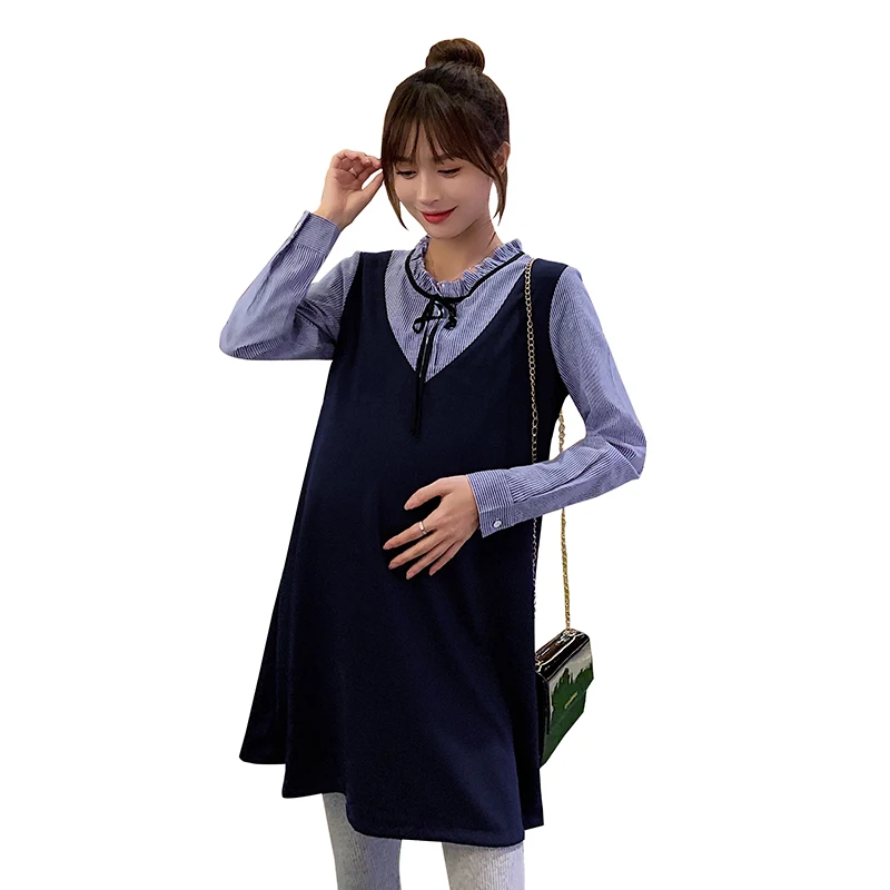 31 платье для беременных стильное с длинными рукавами женщин мам 01 ~ A 33 1921 | Мать и