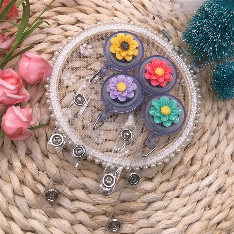 Подсолнечника симпатичный значок держатель катушки телескопическая Выдвижная