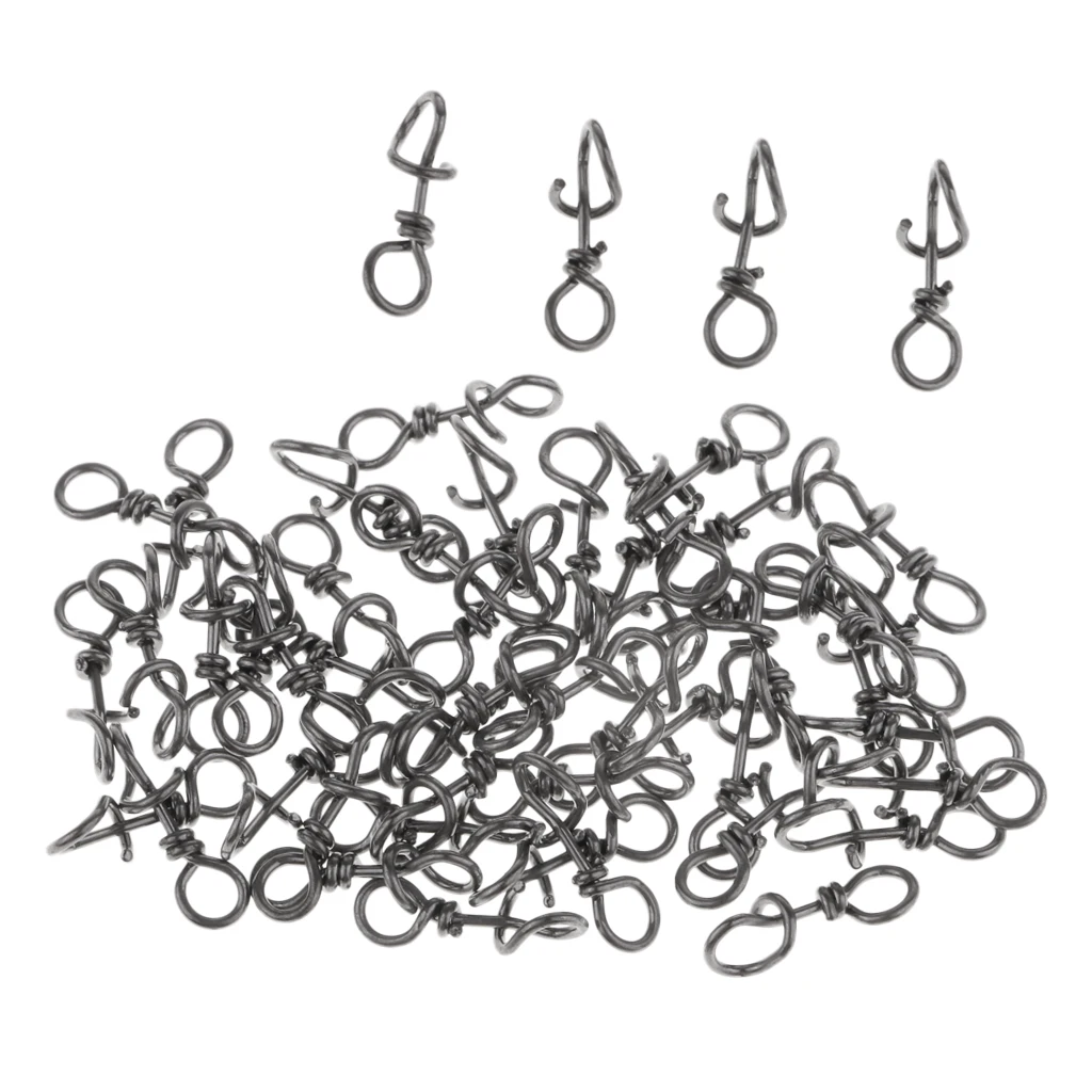 50 шт в наборе быстрое соединение зажимы рыболовные защелки Вертлюги разъемы |