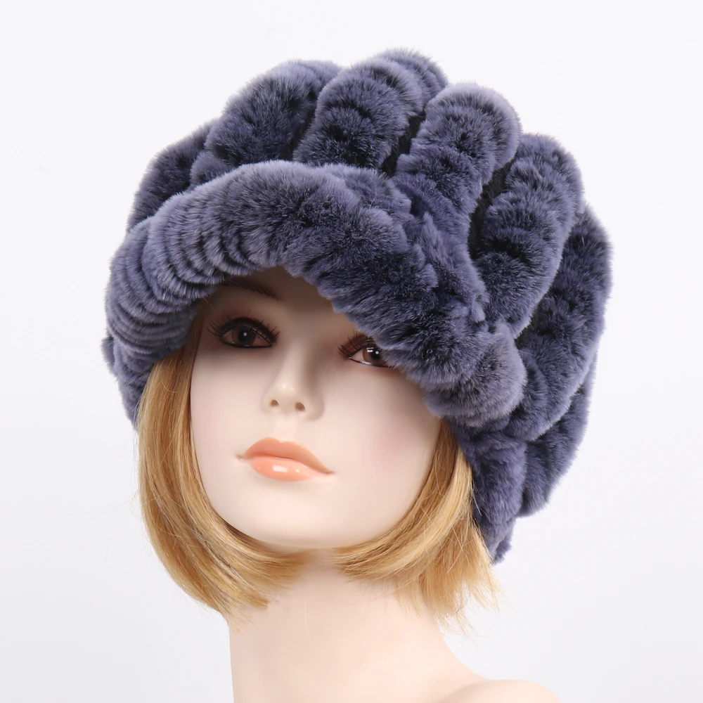 Вязаная Шапка-бини для русской леди эластичная теплая шапка из 100% натурального