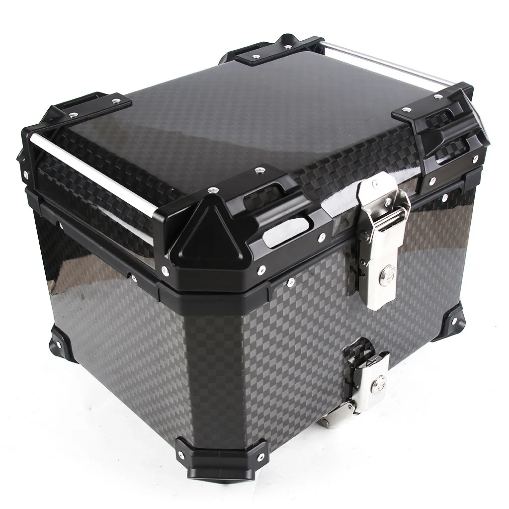 

Задняя крышка для мотоцикла, универсальная Модифицированная коробка из углеродного волокна на 45 л, для багажника, водонепроницаемая, с защи...