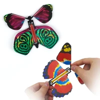 magic paper flying butterfly worked elastic band toys hand transformation multi butterfly props adults funny surprise toys gift