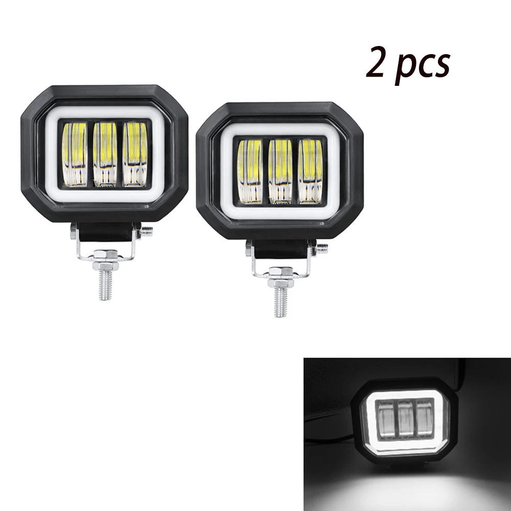 

5-дюймовый прожектор для мотоцикла, светодиодный фонарь для внедорожника, внешсветильник фсветильник s CSL88 12 В 24 В, светодиодный светсветильник льник «ангельские глазки» для вождения s