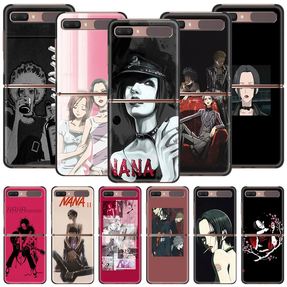 

Anime NaNa Osaki Luxury Bag For Samsung Galaxy Z Flip Case Phone Cover Black Hard PC For Samsung Z Flip 5G Foldable Shell Fundas