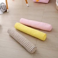 cot bumper baby crib bed protection safe newborn comfort pillow soft cotton plaid long sleeping cushion for kids children