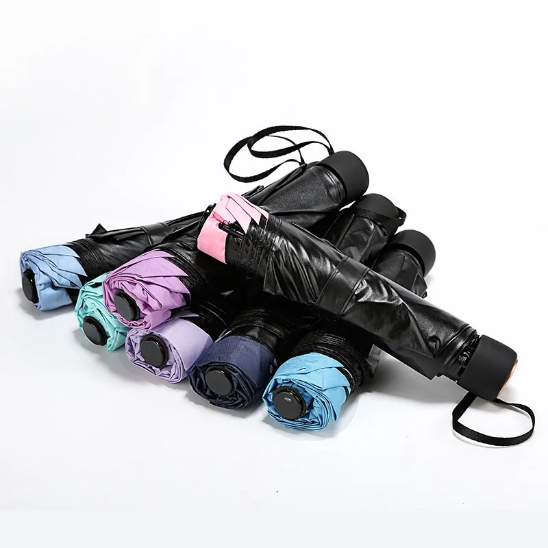 Женский мини-зонт с защитой от УФ-лучей складной 3 цвета | Дом и сад