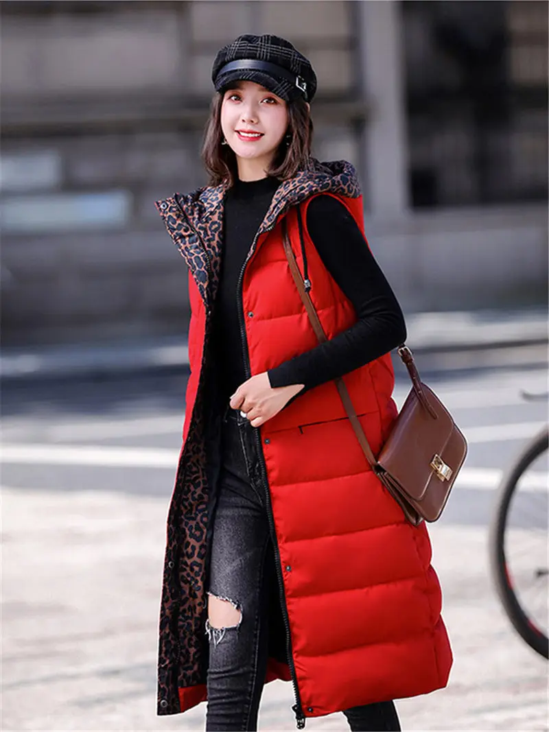 

Sleeveless Jacket 2020 Autumn and Winter New Ladies Waistcoat Hooded Down Cotton Loose Plus Size Women's Trendy Thick Coat y369