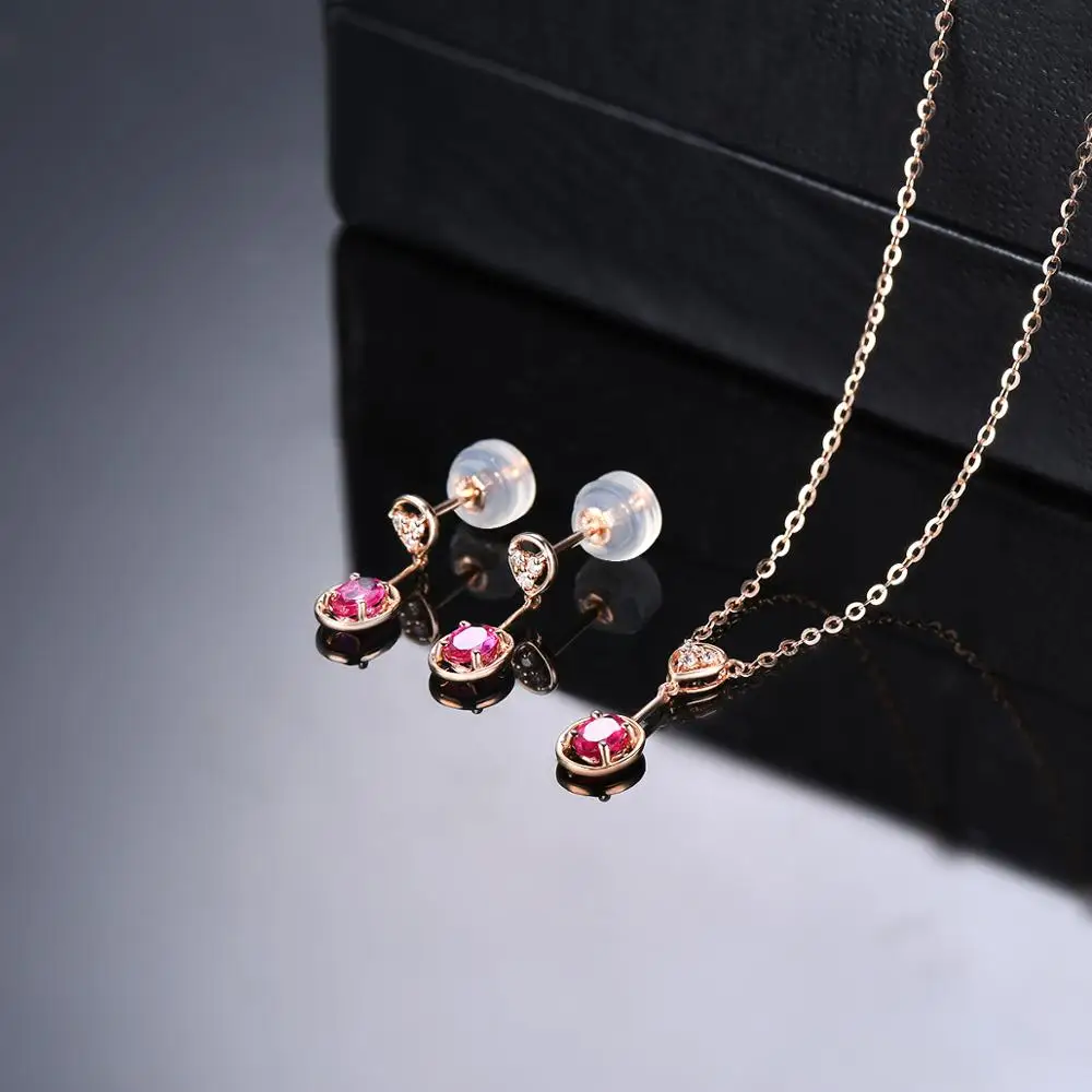 LP натуральный рубин ювелирное изделие 14 к желтое розовое золото цепочка ожерелье