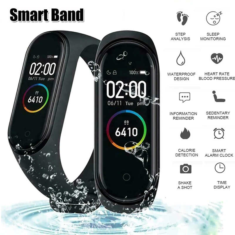 M4 для Huawei смарт-браслет 5 Смарт-браслет оксиметр сенсорный экран волшебный цвет