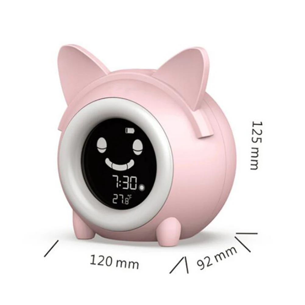 

Kids Children Sleeping Training Temperature LED Light LCD Display Alarm Clock