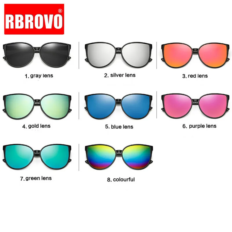 

RBROVO 2021 Round Designer Sunglasses Women Candies Luxury Sun Glasses For Women Glasses Feminino Classic Retro Oculos De Sol