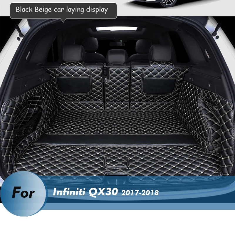 

The Trunk Cargo Leather Liner Car Boot Liner Cargo Compartment Floor Carpet Mud Kick For Infiniti QX30 2017-2018
