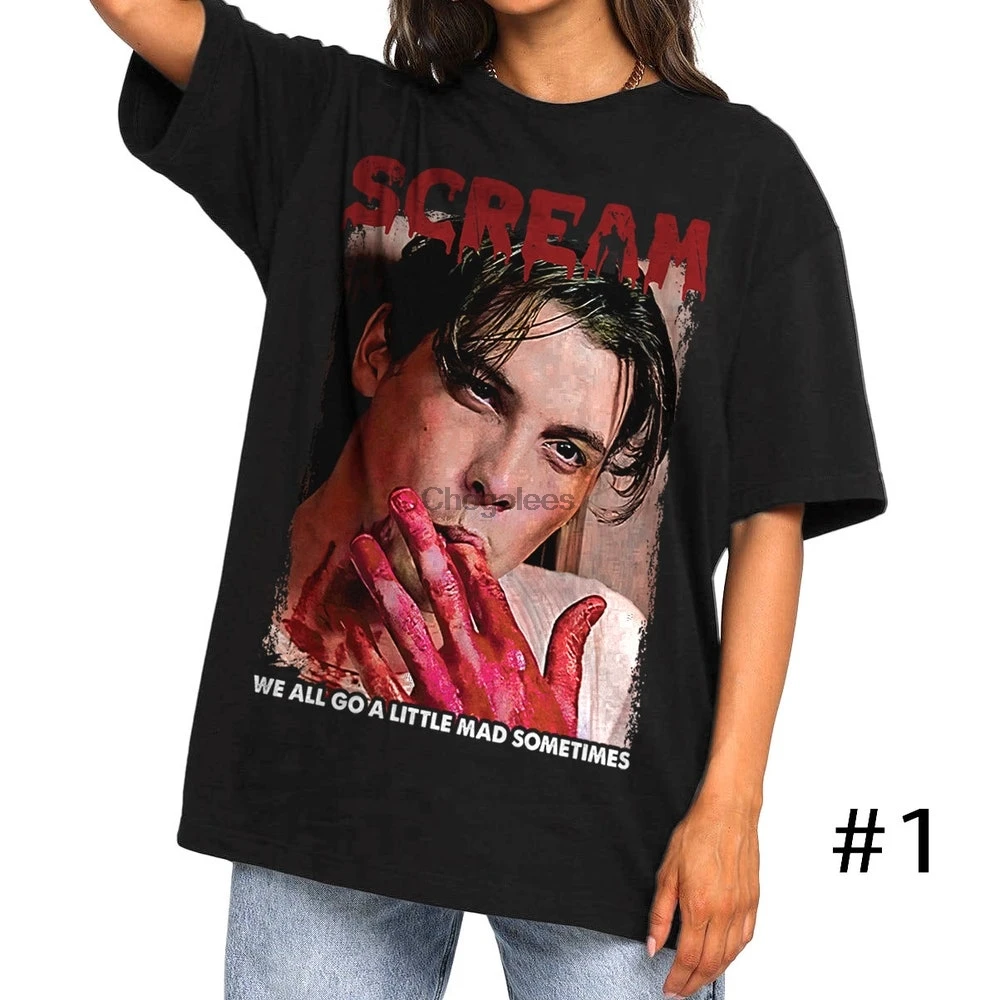 Рубашка с криком из фильма 90-х рубашка ужасы Билли Лумиса Хэллоуин мы все делаем