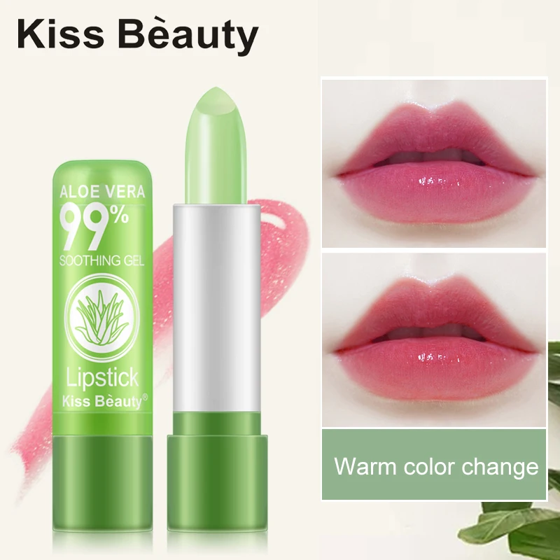 

Aloe Lipstick Long-lasting Moisturizing Lipstick Color-Changing Waterproof Lip Gloss Lady Lip Care Beauty Makeup Tools TSLM2