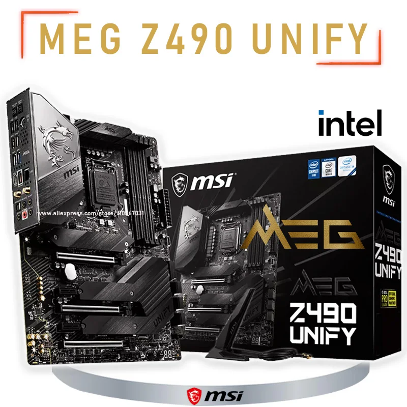 MSI MSI MEG Z490 UNIFY scheda madre Bluetooth 5.1 Overlocking Z490 Gaming placa-mâe Z490 supporto 10a/11th-Gen Intel CPU 1200 nuovo