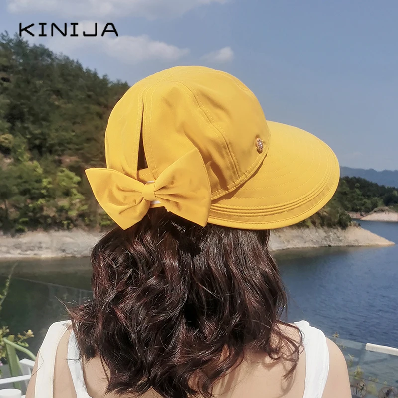 Съемная Складная Женская кепка уличная пляжная шляпа с защитой от ультрафиолета