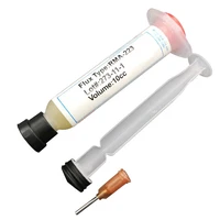 1 set needle shaped 10cc 223 pcb pga bga smd with flexible tip syringe solder paste flux grease repair solde