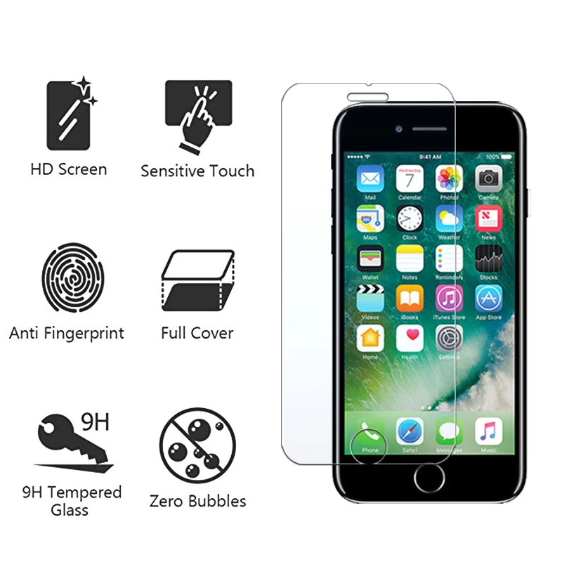 

9H Screen Protector Case Film For iphone 6 6s plus 6plus 6sp ApplePhone Glass Accessories on iphone6s 6SPlus Tempered Glas Verre