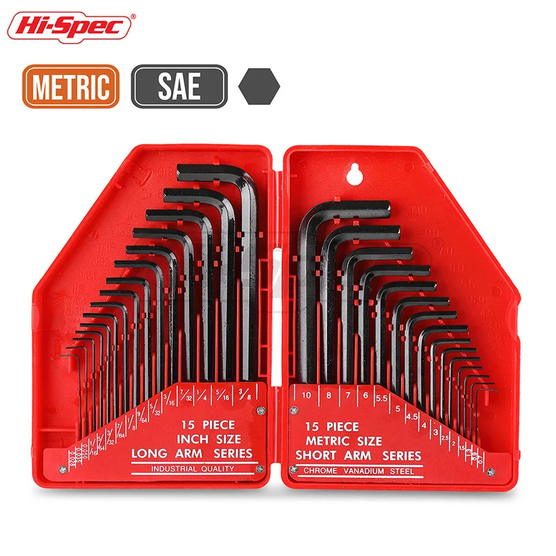 30pc in box Hi-Spec 9 шт ключ трещетка шестигранник шестигранники набор инструментов набор ключей наборы ключей наборы ключей набор шестигранников - Цвет: 30pc in box