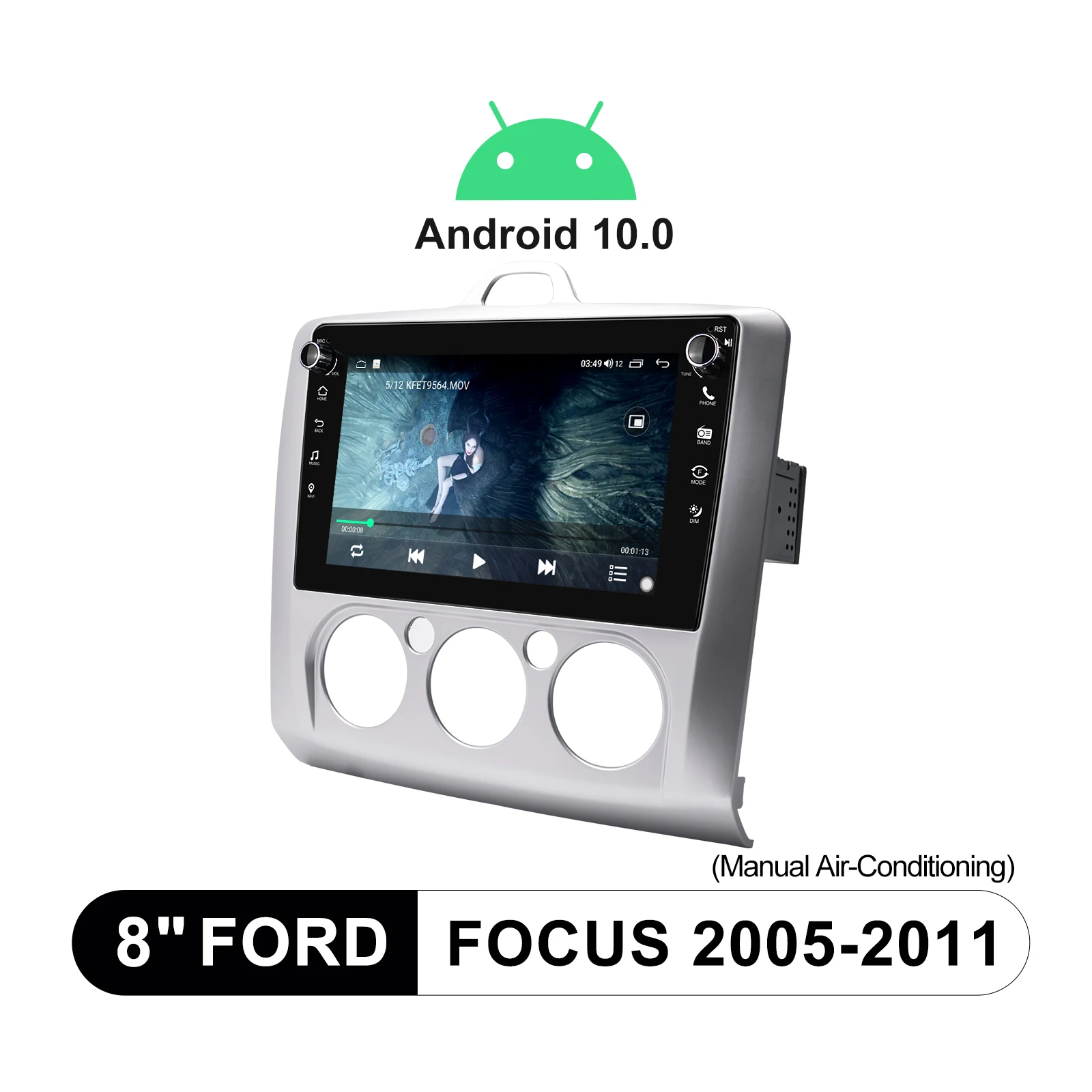 

8Inch Octa Core Car Navigation System 1280*720 Bluetooth With GPS Rear Camera For Ford Focus 2005-2011(Manual Air-Conditioning）