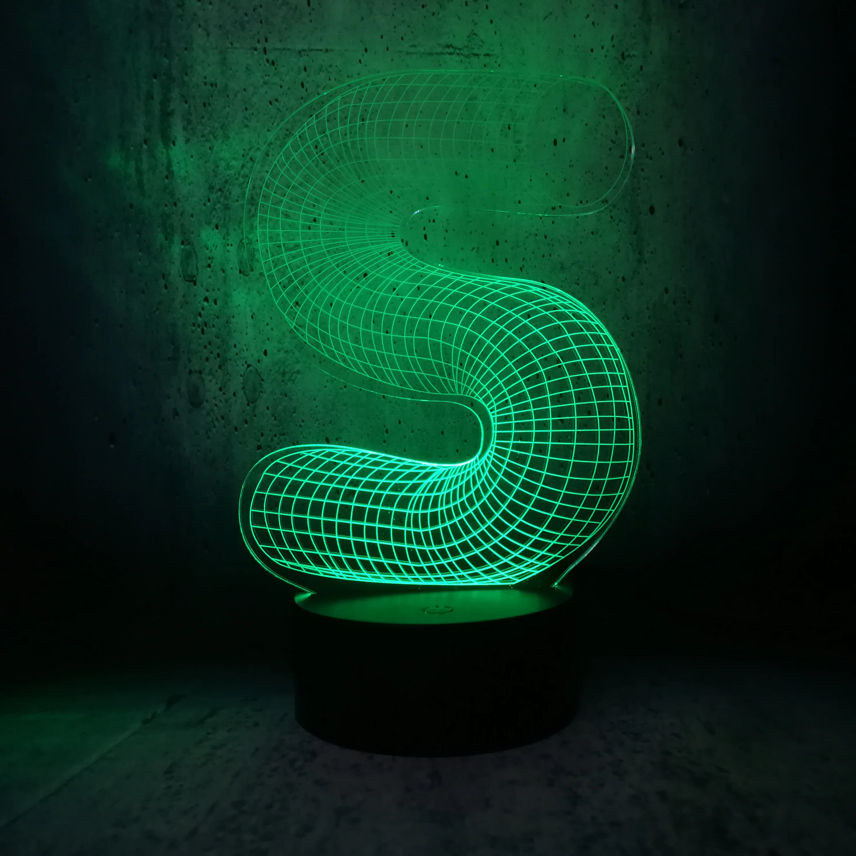 Новый уникальный светодиодный 3D светильник Алфавит буквы S многоцветный