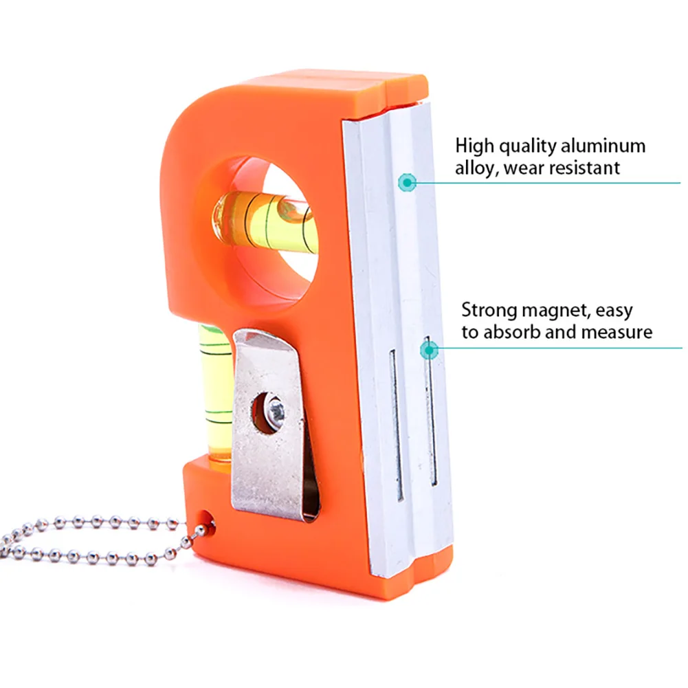 Professional Mini Level Ruler Bubble Clamp Practical Measuring Accurate Portable ABS Keychain Magnetic Base Easy Operate | Инструменты