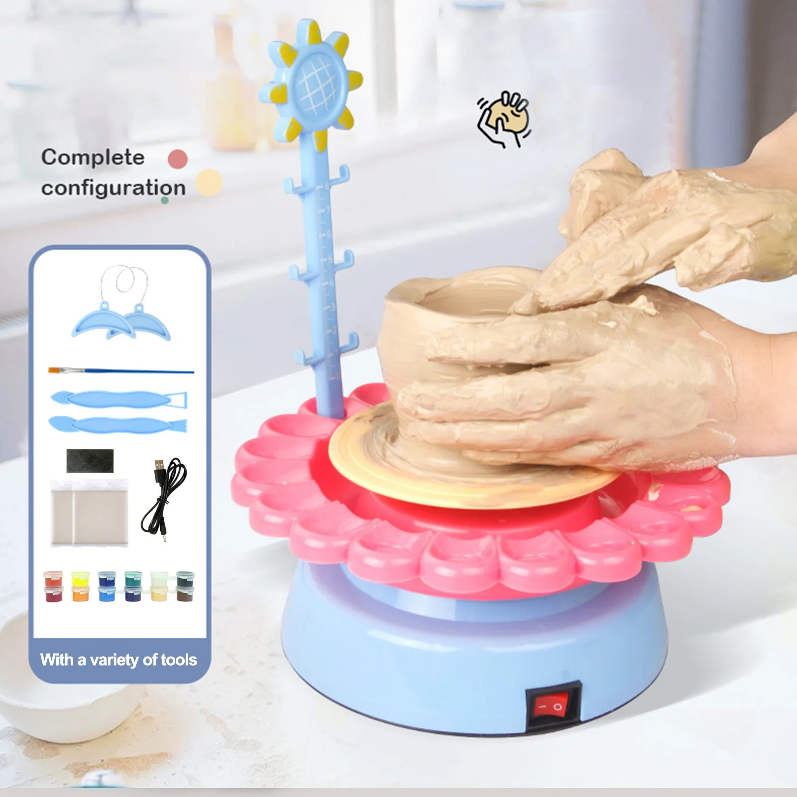 Электрический гончарная машина для рисования набор детских игрушек DIY Пластилин