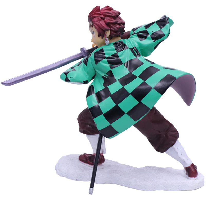 

18CM Anime Demon Slayer Figure toys Kamado Tanjirou Agatsuma Zenitsu Kamado Nezuko PVC Action Figure Toys Collectible Model Toys
