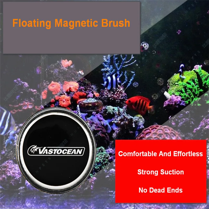 

Vastocean fish tank tiny magnetic brush strong suction fish tank wipe cleaning cleaning cleaning tool glass cylinder wipe