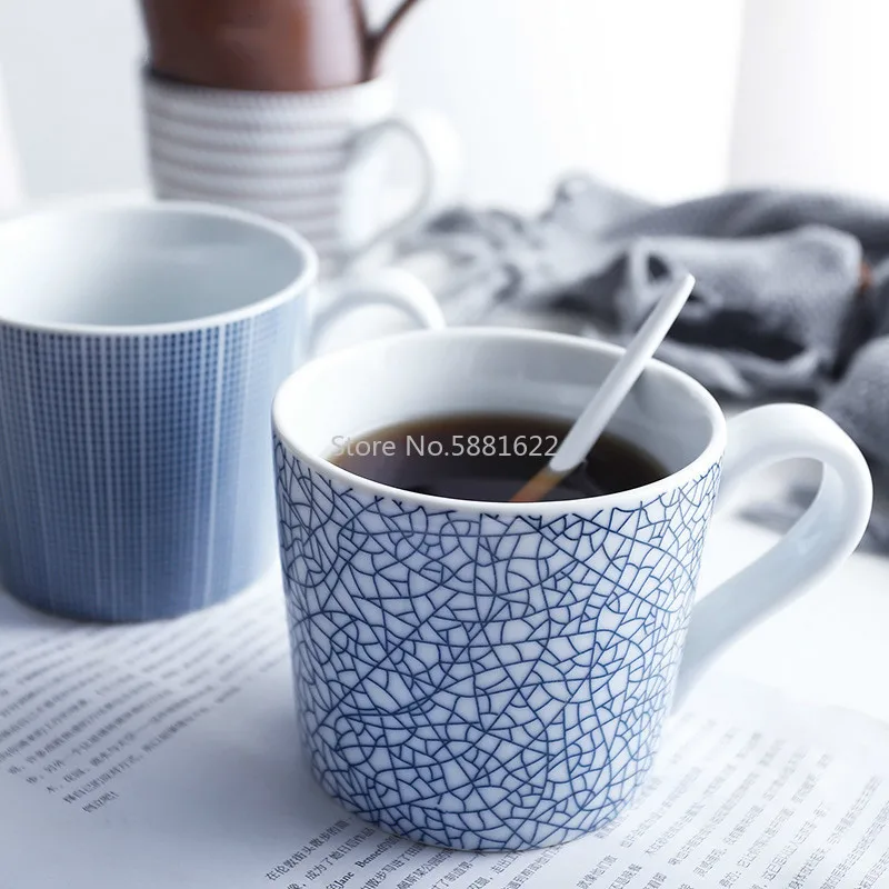 

Japanese Retro Cup Home Ceramic Mug Tea Drinking Coffee Cup Couple Lover Mug Promotional Gifts
