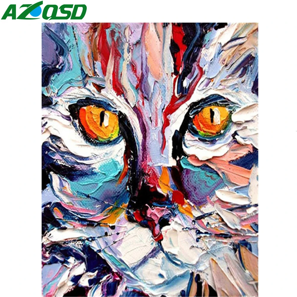 AZQSD DIY краски по номерам животных холст ing наборы 40x50 см масляная краска декор с