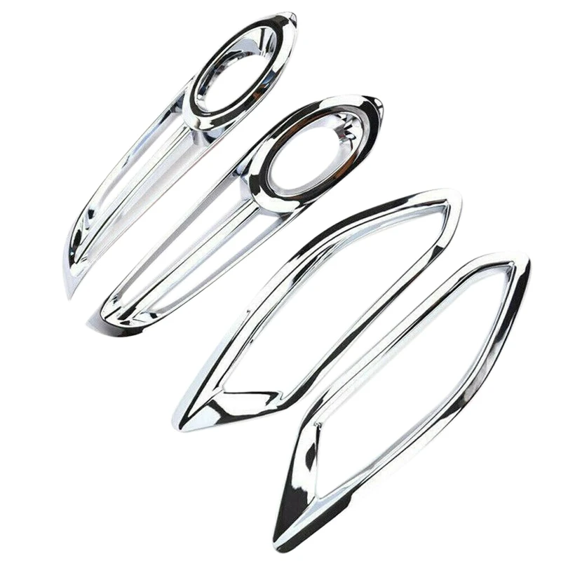

4Pcs Car Front Fog Lamp Cover and Rear Fog Lamp Cover Frame Trim Strip for Honda HR-V HRV VEZEL 2016-2019