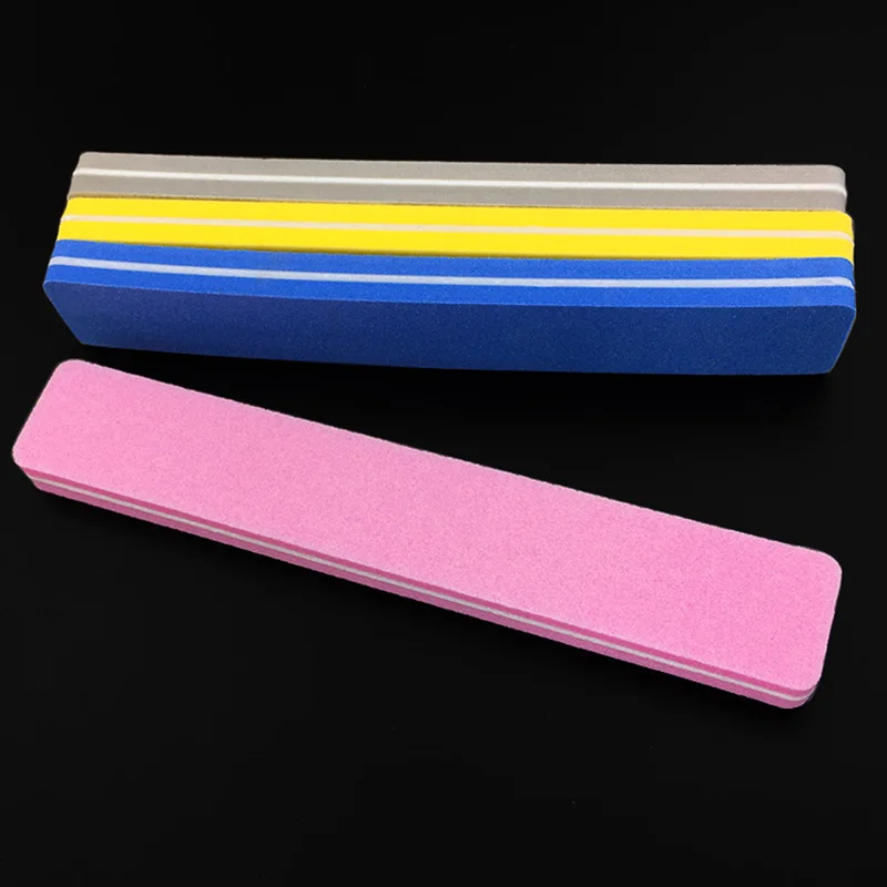 5pcs Nailfile Sponge Sandpaper Nail Buffer Emery Board Files 100/180 Sanding Foam Buffering Random Color | Красота и здоровье
