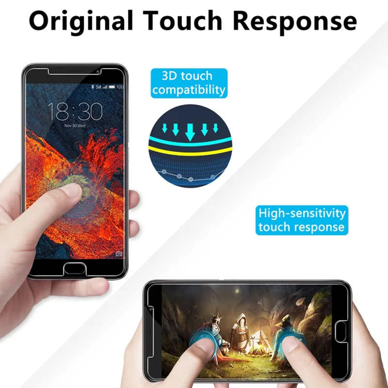 Закаленное стекло для Meizu Pro 6S 6 Plus MX2 MX3 7 MX4 MX5 9H HD 5|Защитные стёкла и плёнки