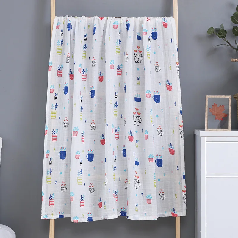 

Детское Двухслойное банное полотенце из хлопка, ультрамягкое одеяло для новорожденных, органический хлопок, s