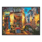 Венеция, рестораны, вышивка крестиком, фотопечатная картина, картина для рукоделия, набор для рукоделия 11CT 14CT, Diy, живопись для домашнего декора