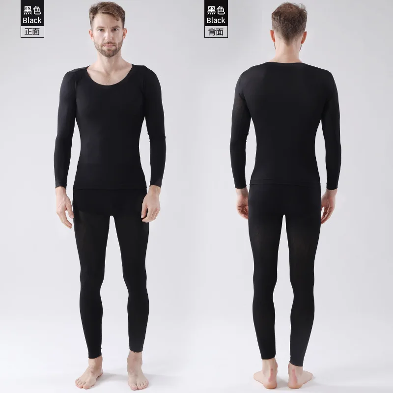 Hot Sell Men's Thermal Underwear Thin Section Set Winter Long Johns Second Skin Winter Men's Warm Clothes Thermal Long Sleeve
