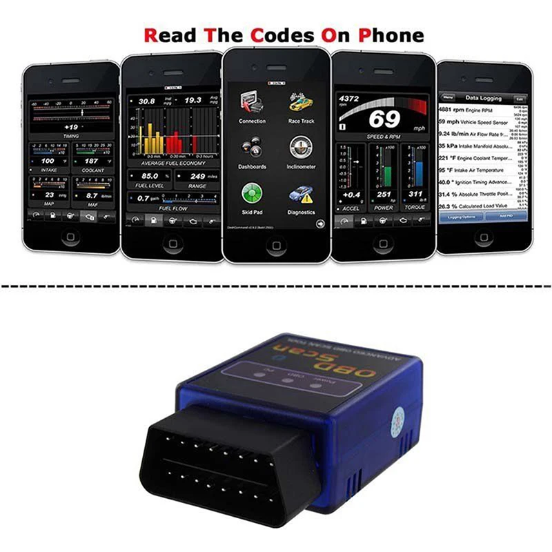 1 шт. мини Eml327 OBD2 V1.5 Bluetooth адаптер elm327 Real автомобильный диагностический сканер для
