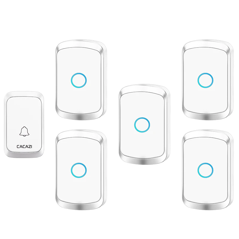 

Беспроводной дверной звонок, водонепроницаемый, 1 кнопка, 5 приемников, светодиодный м