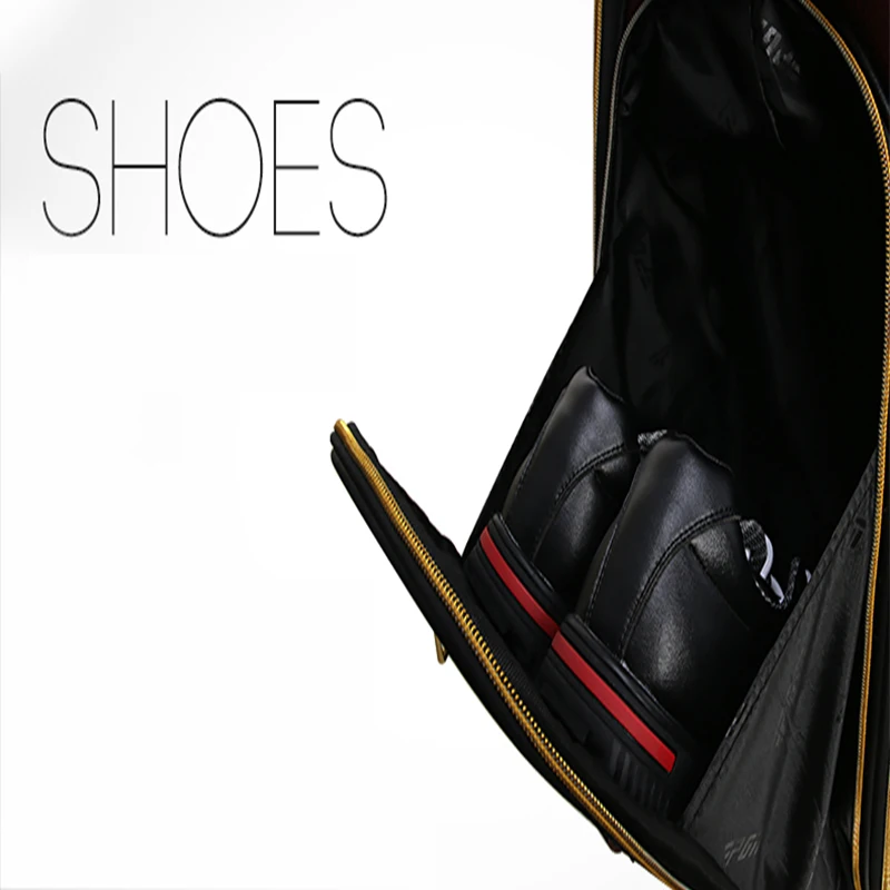 Full Leather! Adjustable Golf Standard Ball Pulley Bag Men Stretch Multi-Function Airbag Leather Waterproof With Cover 125cm Bag