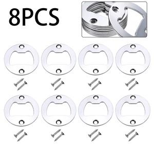 8 шт. 40 мм круглая открывалка для пивных бутылок вставки с винтами Сделай Сам пивная Сода стеклянная крышка открывалка для бара инструменты для кухни гаджеты