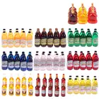 Миниатюрная винная бутылка, миниатюрная имитация винной бутылки 112, аксессуары для кукольного домика, декор сделай сам, кухонная модель, игрушки, детские подарки, 10 шт.